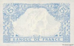 5 Francs BLEU FRANKREICH  1915 F.02.26 VZ