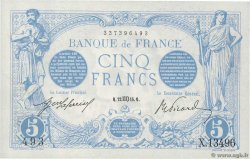 5 Francs BLEU FRANCIA  1916 F.02.42