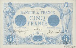 5 Francs BLEU FRANKREICH  1916 F.02.46