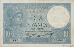 10 Francs MINERVE FRANCIA  1937 F.06.18 BB