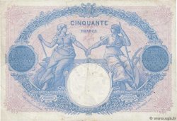 50 Francs BLEU ET ROSE FRANKREICH  1921 F.14.34 fSS