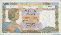 500 Francs LA PAIX FRANCIA  1942 F.32.38 SC+