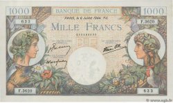 1000 Francs COMMERCE ET INDUSTRIE FRANKREICH  1944 F.39.10 fST+