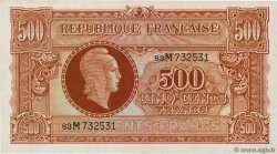 500 Francs MARIANNE fabrication anglaise FRANKREICH  1945 VF.11.02 ST