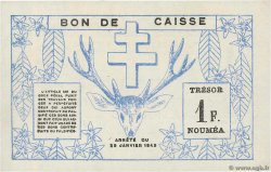 1 Franc NOUVELLE CALÉDONIE  1943 P.55b FDC