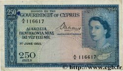 250 Mils CYPRUS  1956 P.33a F+