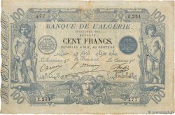 100 Francs ALGERIA  1911 P.074 F