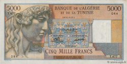 5000 Francs ALGERIEN  1950 P.109a fVZ