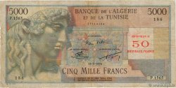 50 NF sur 5000 Francs ALGÉRIE  1956 P.113 B+