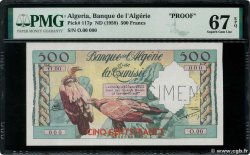 500 Francs Épreuve ALGÉRIE  1958 P.(117) NEUF