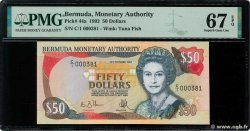50 Dollars Petit numéro BERMUDA  1992 P.44a