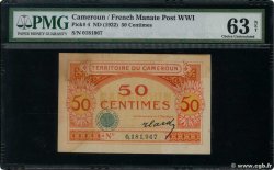 50 Centimes CAMEROON  1922 P.04 AU