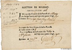 705 Livres FRANCE regionalism and various Menet, Election de Mauriac 1791  VF - XF
