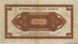 1000 Francs MOROCCO  1943 P.28 VF
