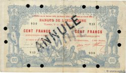 100 Francs  Annulé NEW CALEDONIA  1914 P.17 F