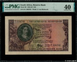 10 Pounds SOUTH AFRICA  1952 P.099 XF