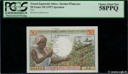 50 Francs Spécimen FRENCH EQUATORIAL AFRICA  1957 P.31s