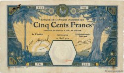 500 Francs PORTO-NOVO FRENCH WEST AFRICA Porto-Novo 1924 P.13E F