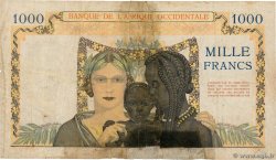1000 Francs FRENCH WEST AFRICA  1941 P.24 q.B