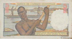 5 Francs FRENCH WEST AFRICA  1943 P.36 XF-