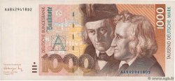 1000 Deutsche Mark GERMAN FEDERAL REPUBLIC  1991 P.44a BB