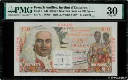 1 NF sur 100 Francs La Bourdonnais FRENCH ANTILLES  1960 P.01a VF