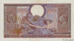 1000 Francs - 200 Belgas BÉLGICA  1943 P.125