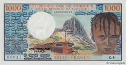 1000 Francs Petit numéro KAMERUN  1974 P.16a
