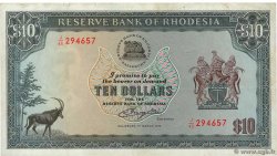 10 Dollars RHODESIA  1976 P.33b VF