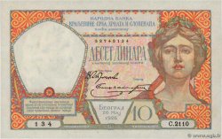 10 Dinara YUGOSLAVIA  1926 P.025 SC+
