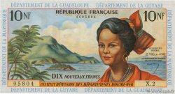 10 Nouveaux Francs FRENCH ANTILLES  1962 P.05a fST