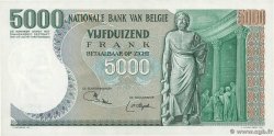 5000 Francs BELGIO  1975 P.137a AU
