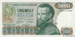5000 Francs BELGIEN  1977 P.137a fST