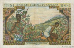 1000 Francs CAMEROON  1962 P.12b F+