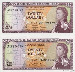 20 Dollars Lot EAST CARIBBEAN STATES  1965 P.15g UNC