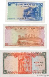 1,2 et 5 Rupees Lot CEYLON  1959 P.056b, P.057a et P.058c UNC-