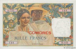 1000 Francs COMORE  1963 P.05b q.AU