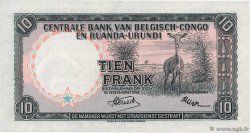 10 Francs BELGA CONGO  1955 P.30a FDC