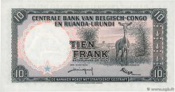 10 Francs BELGIAN CONGO  1959 P.30b UNC