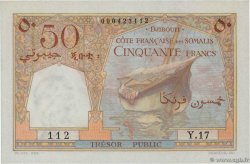 50 Francs DJIBUTI  1952 P.25 FDC