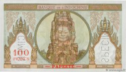 100 Francs Spécimen TAHITI  1956 P.14cs UNC