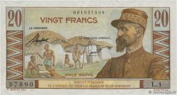 20 Francs Émile Gentil AFRIQUE ÉQUATORIALE FRANÇAISE  1957 P.30 fST+