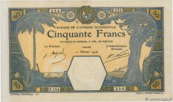 50 Francs DAKAR FRENCH WEST AFRICA Dakar 1926 P.09Bb VZ
