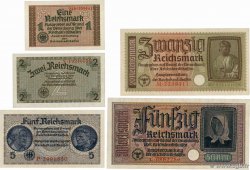 1 au 50 Reichsmark Lot GERMANIA  1940 P.R136 au P.R140 SPL a AU