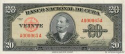 20 Pesos Petit numéro CUBA  1949 P.080a