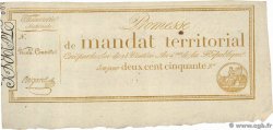 250 Francs sans série Vérificateur FRANCIA  1796 Ass.61v SPL