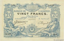 20 Francs ALGERIA  1890 P.015 SPL+