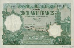 50 Francs ALGÉRIE  1936 P.080a TTB+
