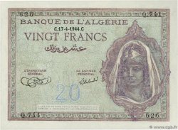 20 Francs ALGERIEN  1944 P.092a