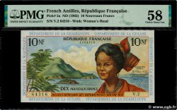 10 Nouveaux Francs FRENCH ANTILLES  1962 P.05a AU